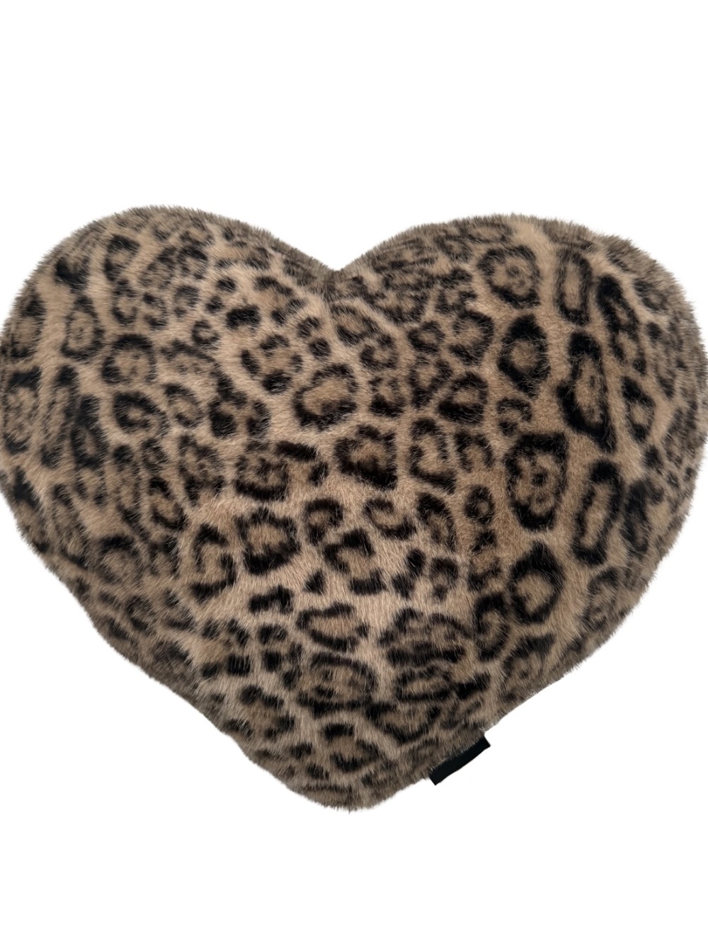 Nicole Miller Leopard-Print Heart Faux Fur Accent Pillow (new with tag)